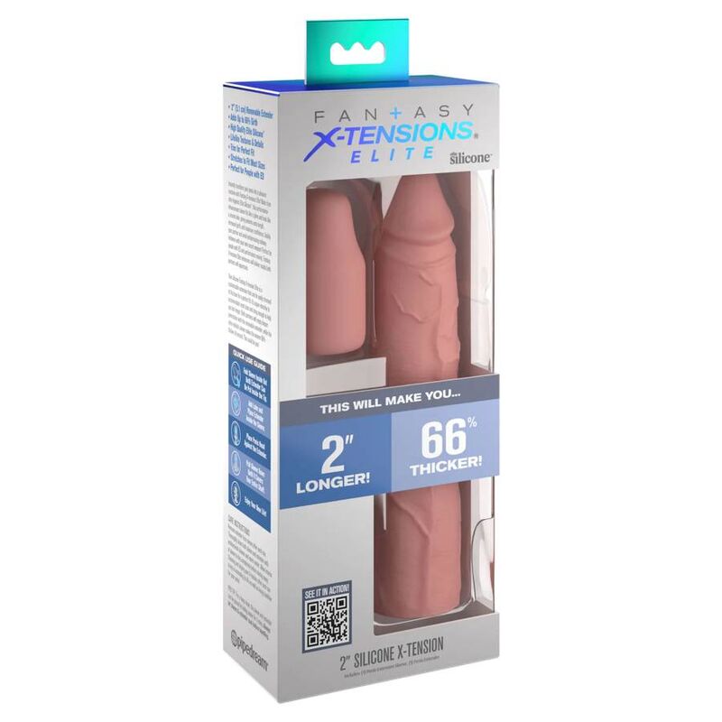 FANTASY X TENSIONS - PIPEDREAMS GUAINA 20,32 CM + 5,00 CM PROLUNGA REMOVIBILE NUDE