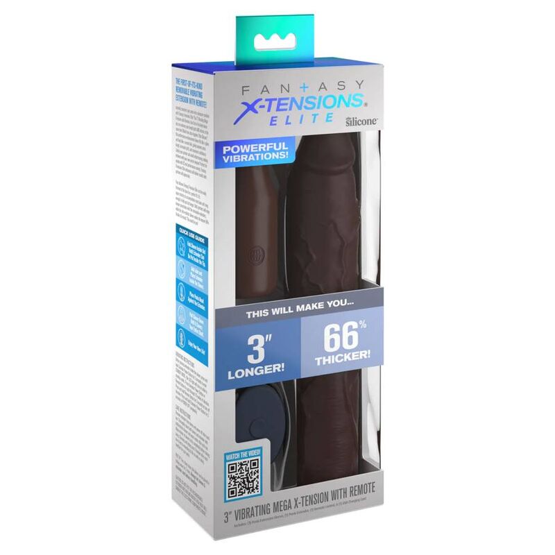 FANTASY X TENSIONS - PIPEDREAMS GUAINA 22,86 CM + 7,62 CM PROLUNGA REMOVIBILE CON TELECOMANDO SCURO