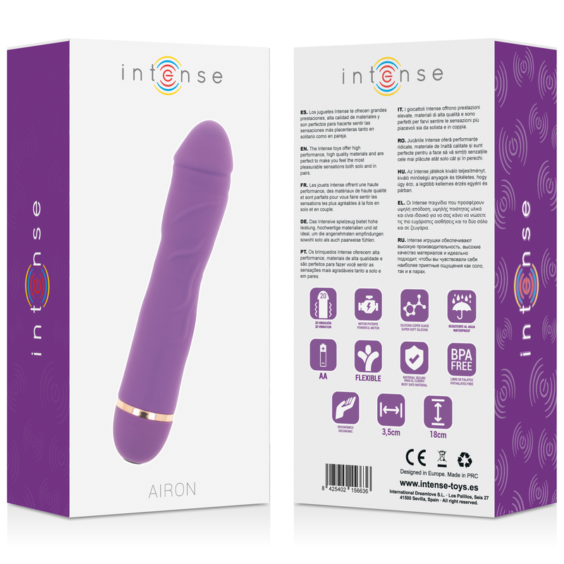 INTENSE - AIRON STIMOLATORE 20 MODALITA' SILICONE LILLA