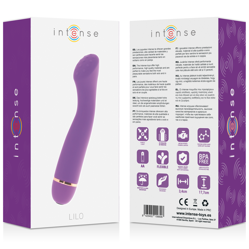 INTENSE - LILO VIBRATORE 20 VELOCITÀ IN SILICONE LILLA