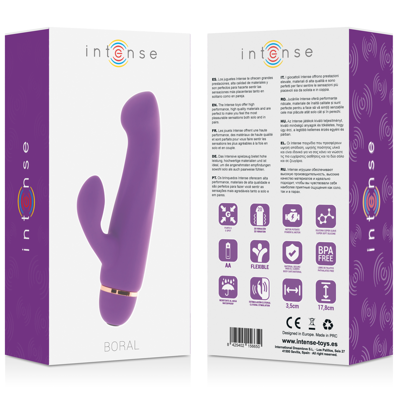 INTENSE - BORAL VIBRATORE 20 VIBRAZIONI IN SILICONE LILLA