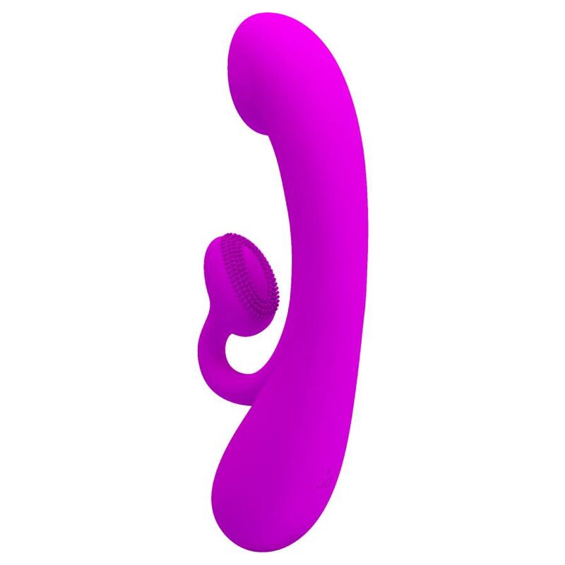 PRETTY LOVE - VIBRATORE SINCERE E SUCCHIATORE PER CLITORIDE IN SILICONE VIOLA