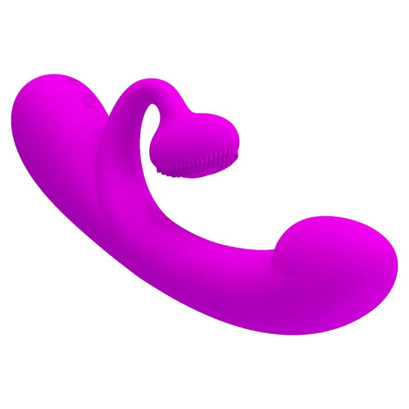 PRETTY LOVE - VIBRATORE SINCERE E SUCCHIATORE PER CLITORIDE IN SILICONE VIOLA