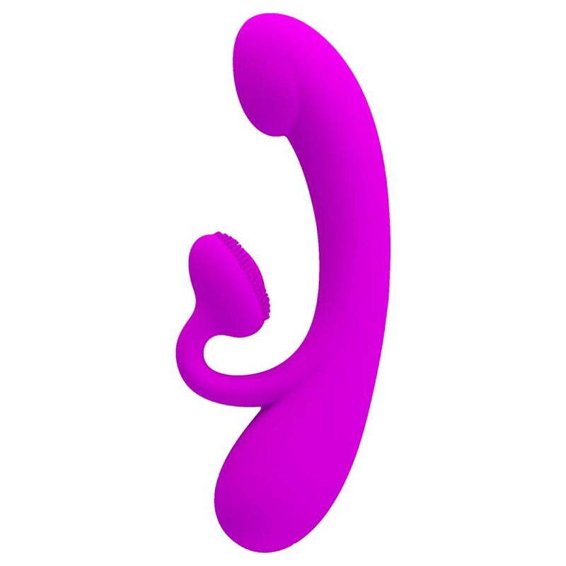 PRETTY LOVE - VIBRATORE SINCERE E SUCCHIATORE PER CLITORIDE IN SILICONE VIOLA