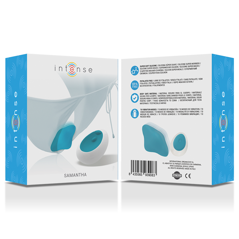 INTENSE - SAMANTHA VIBRATORE DA MUTANDINA CON TELECOMANDO BLU