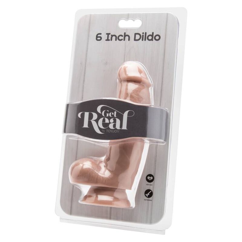 GET REAL - DILDO 12 CM CON TESTICOLI COLOR CARNE