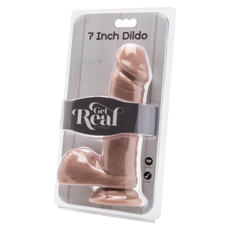 GET REAL- DILDO 18 CM CON TESTICOLI COLOR CARNE