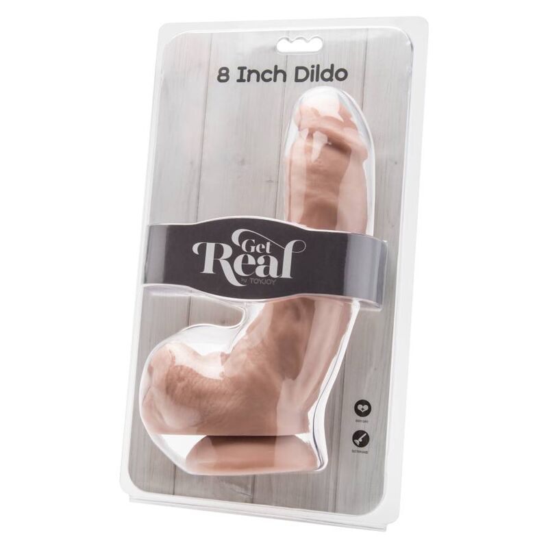 GET REAL - DILDO 20,5 CM CON TESTICOLI COLOR CARNE