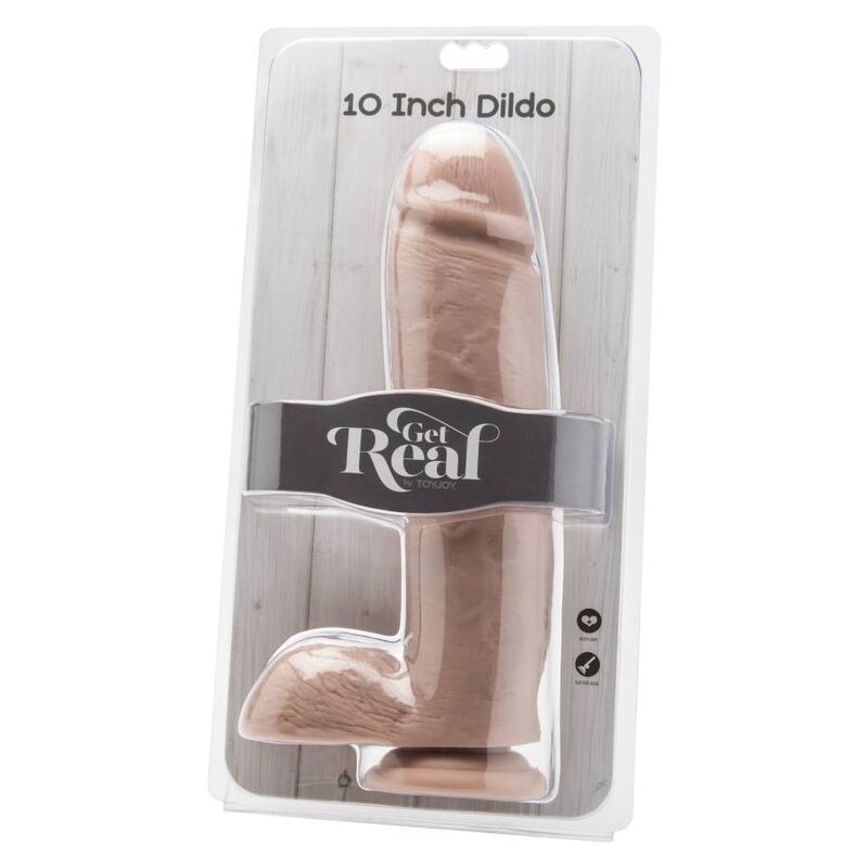 GET REAL - DILDO 25,5 CM CON TESTICOLI COLOR CARNE