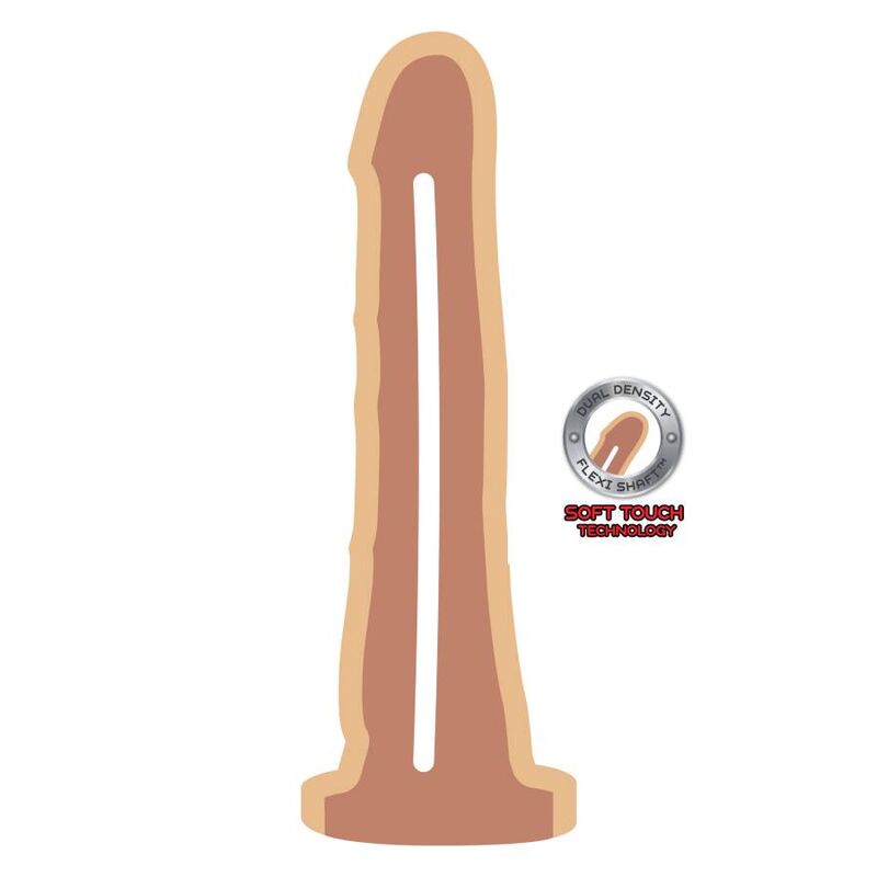GET REAL - DONG DOPPIA DENSITÀ 19 CM SKIN