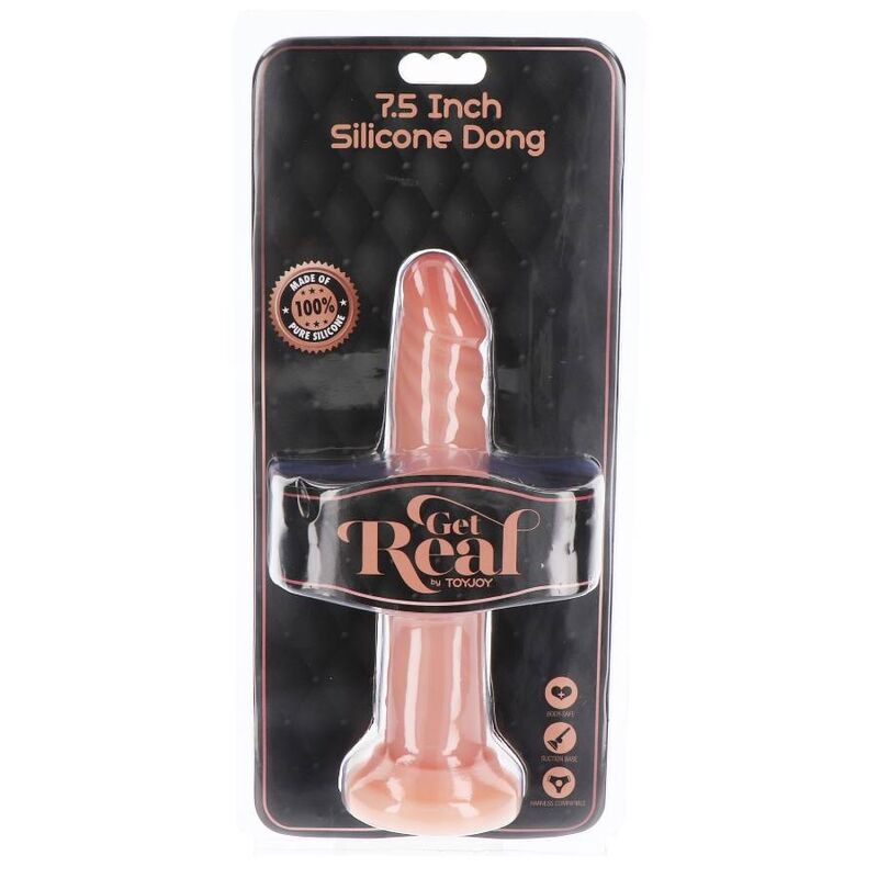DILDO SILICONE 19 CM, REALISTICO CON DETTAGLI NATURALI, BASE A VENTOSA
