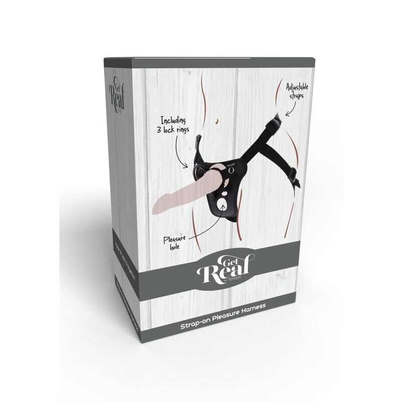 GET REAL - PLEASURE HARNESS CON CINGHIE REGOLABILI NERO