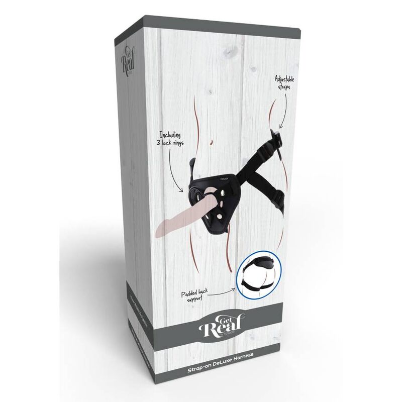 GET REAL - HARNESS DELUXE CON CINGHIE REGOLABILI NERO