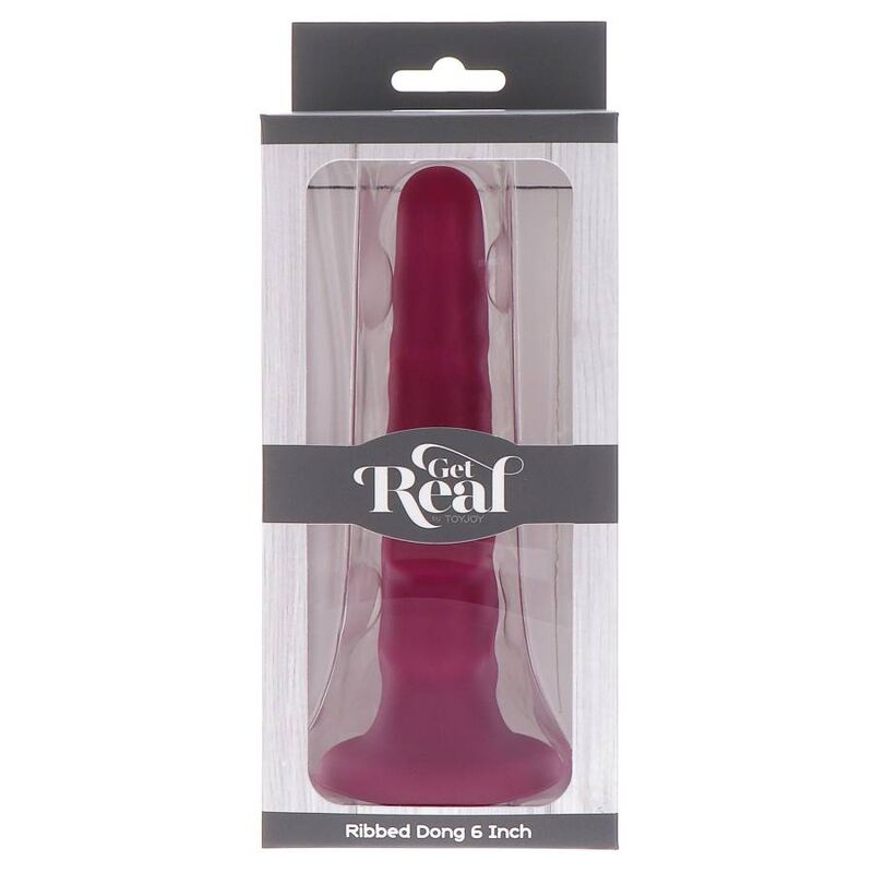 GET REAL - RIBBED DONG 12 CM ROSSO