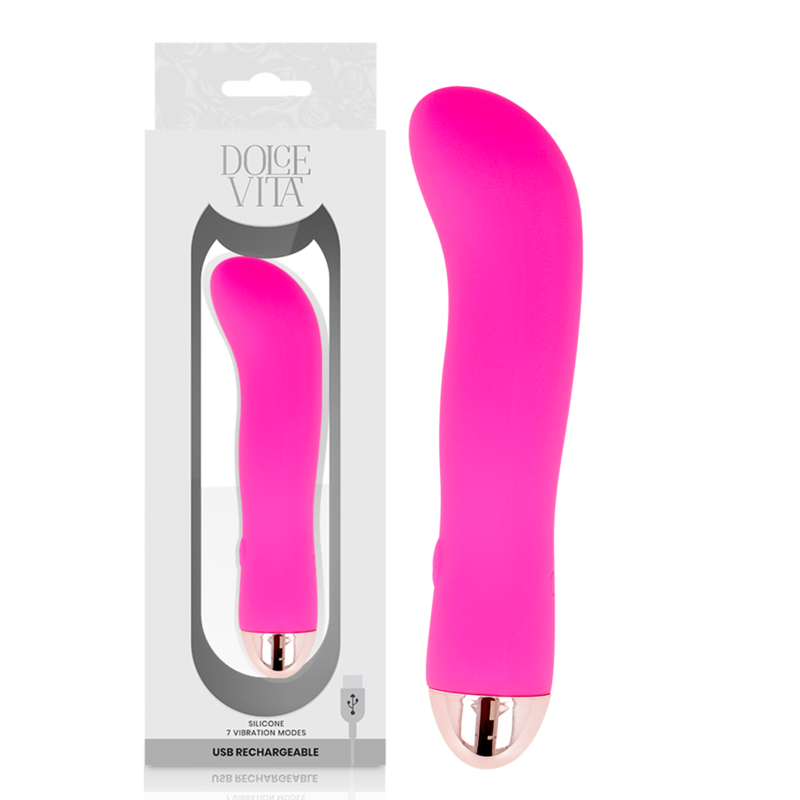 DOLCE VITA - TWO VIBRATORE RICARICABILE 7 VELOCITÀ ROSA