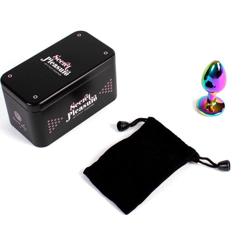 SECRETPLAY - PLUG ANALE IN METALLO ARCOBALENO PICCOLO 7 CM