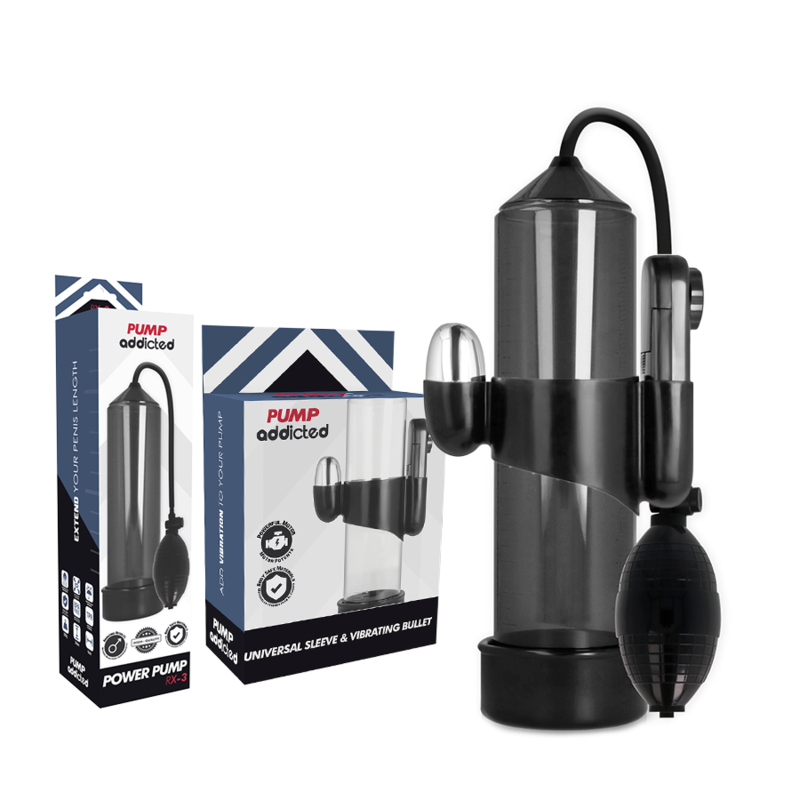 PUMP ADDICTED - RX3 POMPA POTENZIAMENTO PENE VIBRANTE NERA