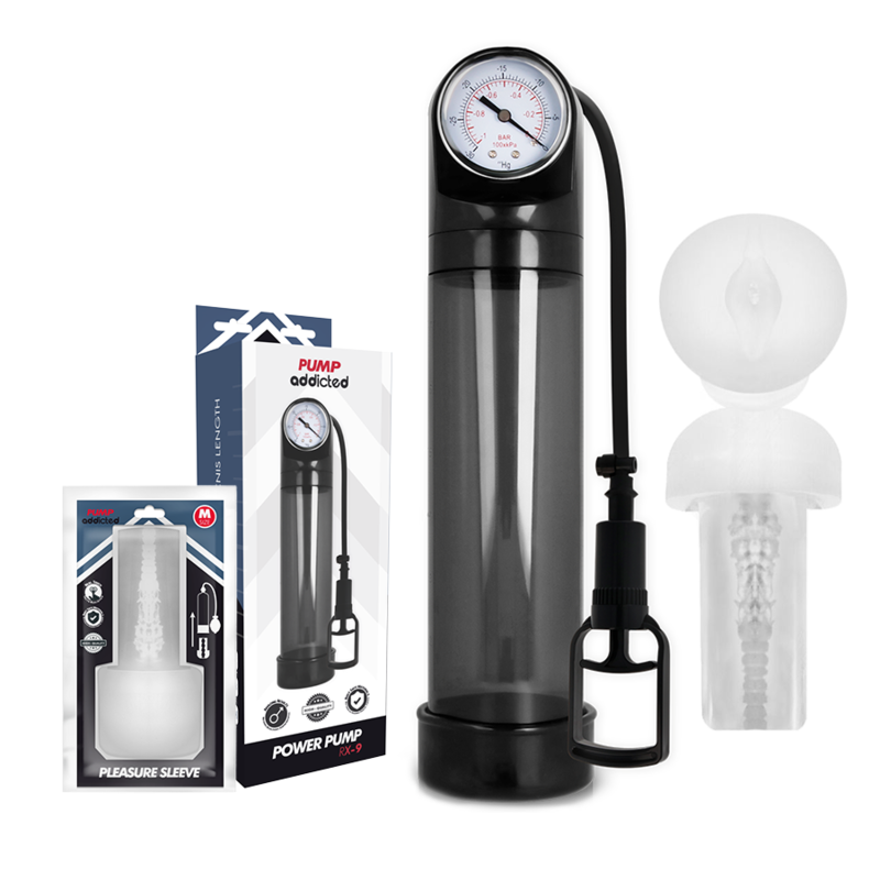 PUMP ADDICTED - RX9 POMPA PER POTENZIAMENTO PENE CON MASTURBATORE NERA