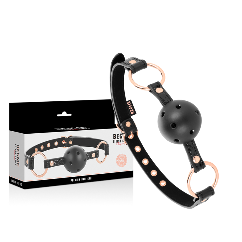 BEGME - BLACK EDITION GAG IN PELLE VEGANA