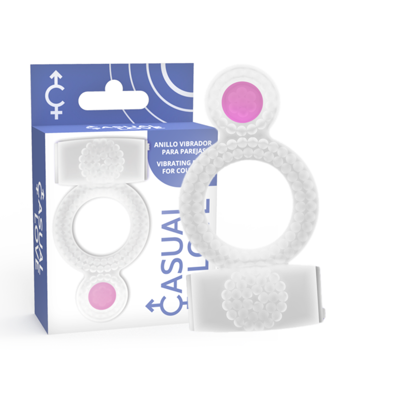 CASUAL LOVE - DOUBLE PLEASURE ANELLO VIBRANTE PER COPPIE TRASPARENTE