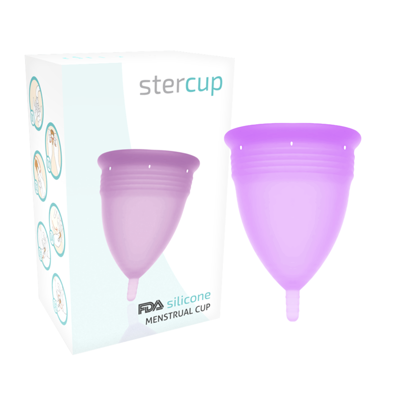 STERCUP - COPPETTA MESTRUALE IN SILICONE FDA VIOLA TAGLIA L