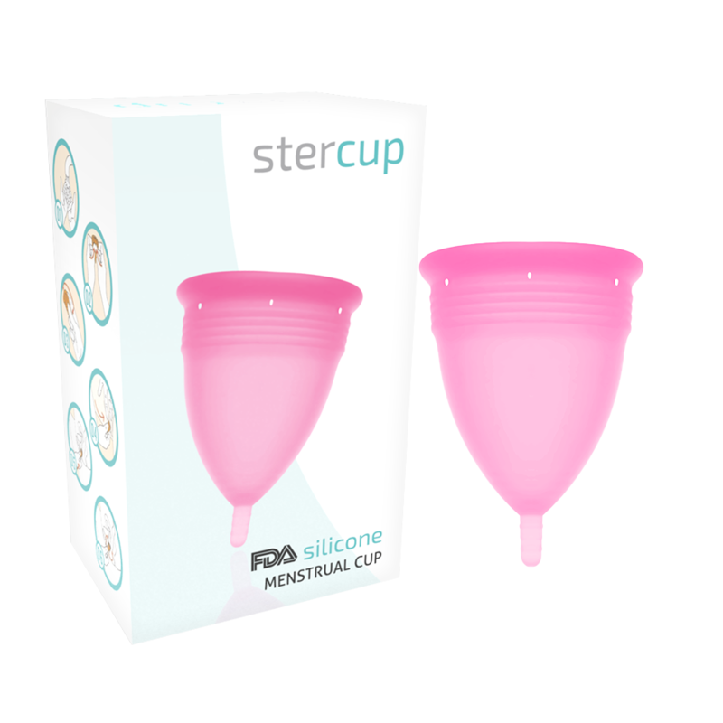 STERCUP - COPPETTA MESTRUALE IN SILICONE FDA ROSA TAGLIA S