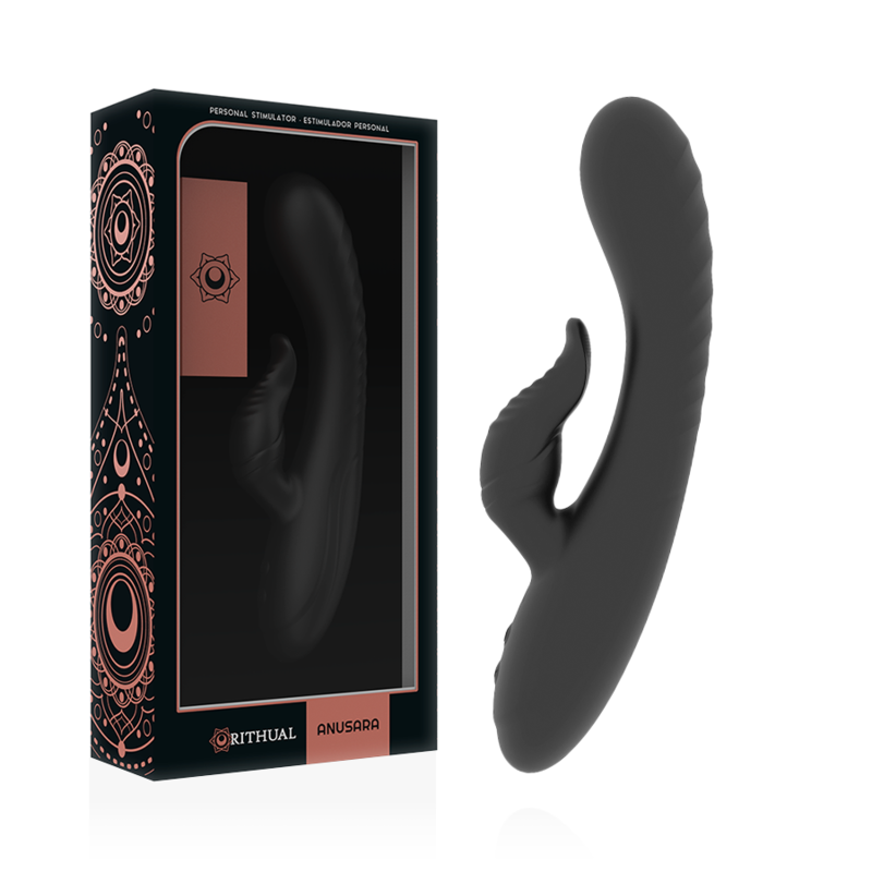 RITHUAL - ANUSARA VIBRATORE DOPPIO MOTORE RICARICABILE 2.0 NERO