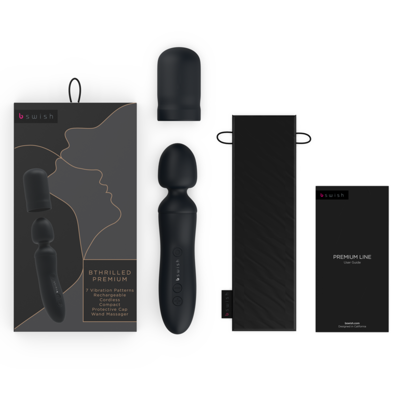 B SWISH - BTHRILLED PREMIUM VIBRATORE WAND NERO
