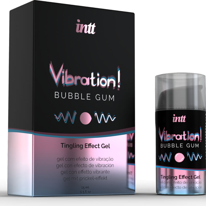 INTT - GEL LIQUIDO VIBRANTE STIMOLANTE INTIMO AROMA BUBBLE GUM 15ML