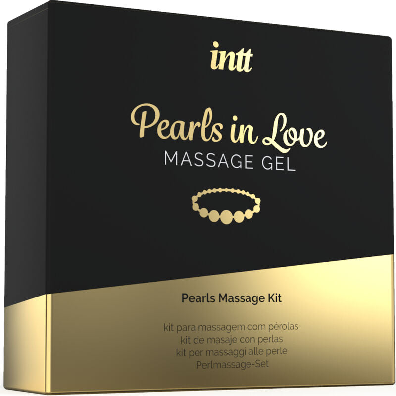 INTT - PEARLS IN LOVE KIT DA MASSAGGIO CON COLLANA DI PERLE E GEL AL SILICONE