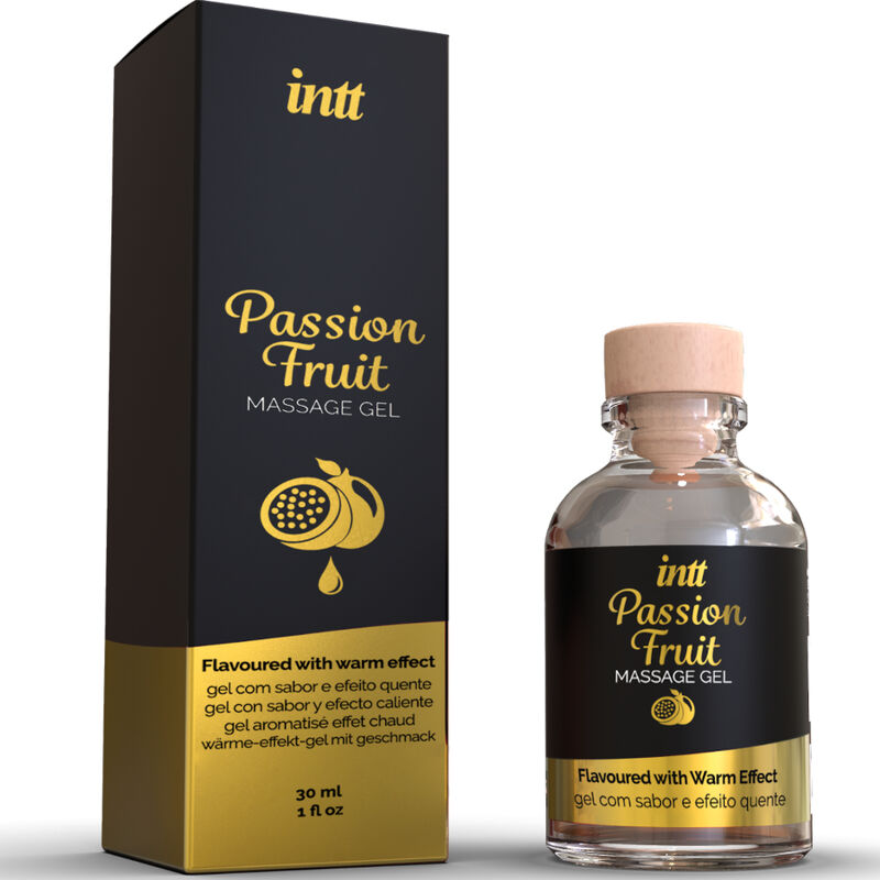 INTT - GEL DA MASSAGGIO CON EFFETTO RISCALDANTE AROMA FRUTTO DELLA PASSIONE