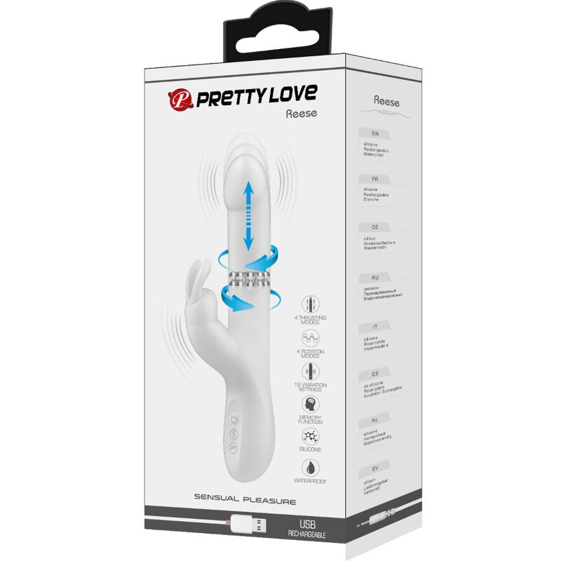 PRETTY LOVE - REESE VIBRATORE CON ROTAZIONE COLOR ARGENTO