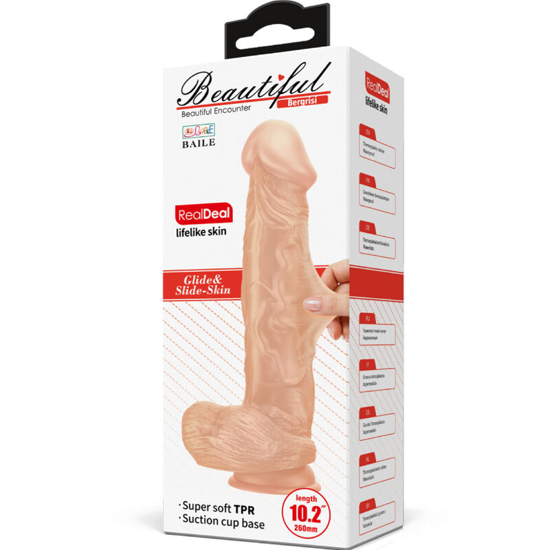 BAILE - BEAUTIFUL ENCOUNTER BERGRISI DILDO FLESSIBILE REALISTICO 26 CM