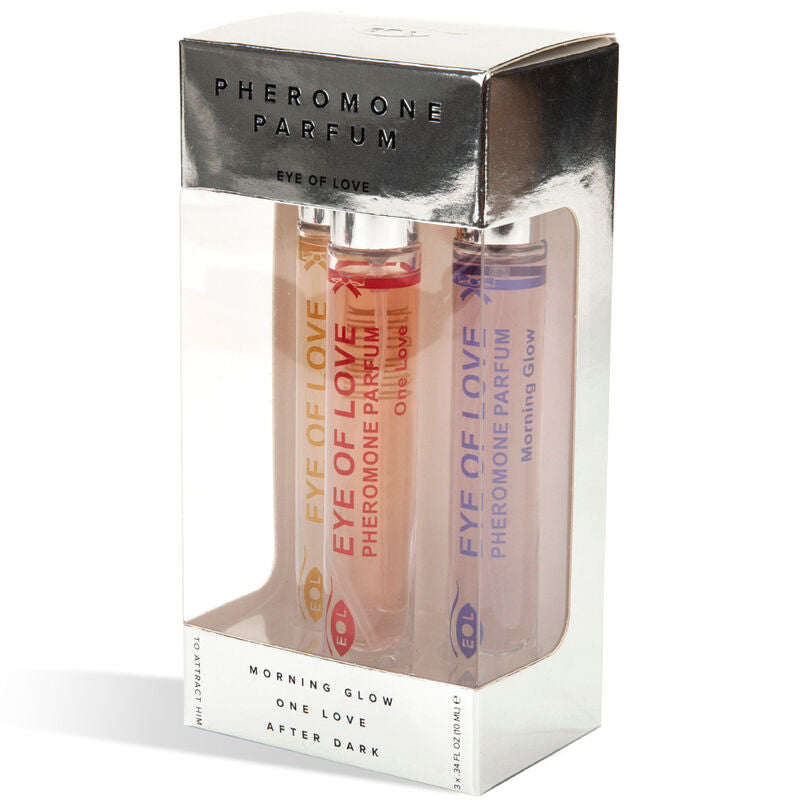 EYE OF LOVE - EOL PROFUMO AI FEROMONI 10 ML SET DA 3 - MORNING GLOW, ONE LOVE, AFTER DARK