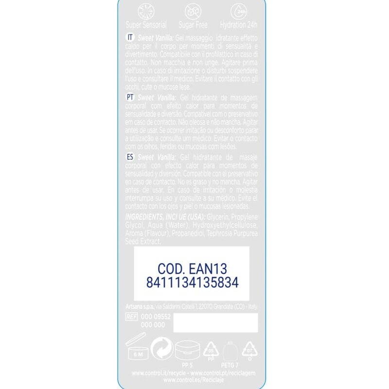 CONTROL - 2 IN 1 MASSAGE & PLEASURE MADAGASCAR SWEETNESS 200 ML