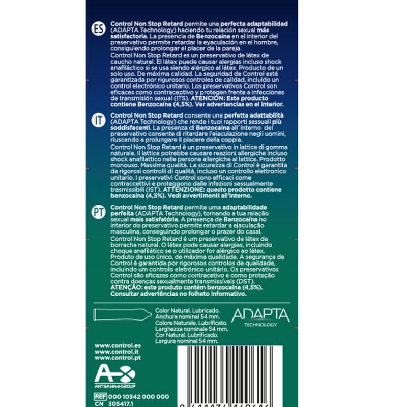 CONTROL - NON STOP PRESERVATIVI RITARDANTI 12 PZ