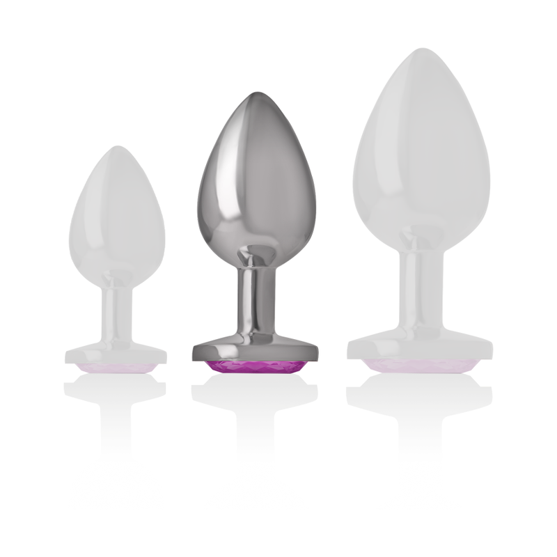 INTENSE - PLUG ANALE IN ALLUMINIO CUORE ROSA TAGLIA M
