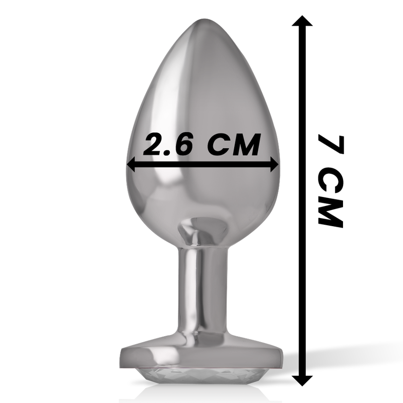 INTENSE - PLUG ANALE IN ALLUMINIO CUORE BIANCO TAGLIA S