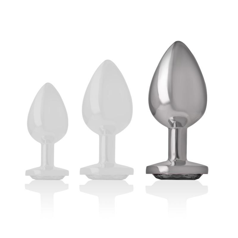 INTENSE - PLUG ANALE IN ALLUMINIO CUORE BIANCO TAGLIA L
