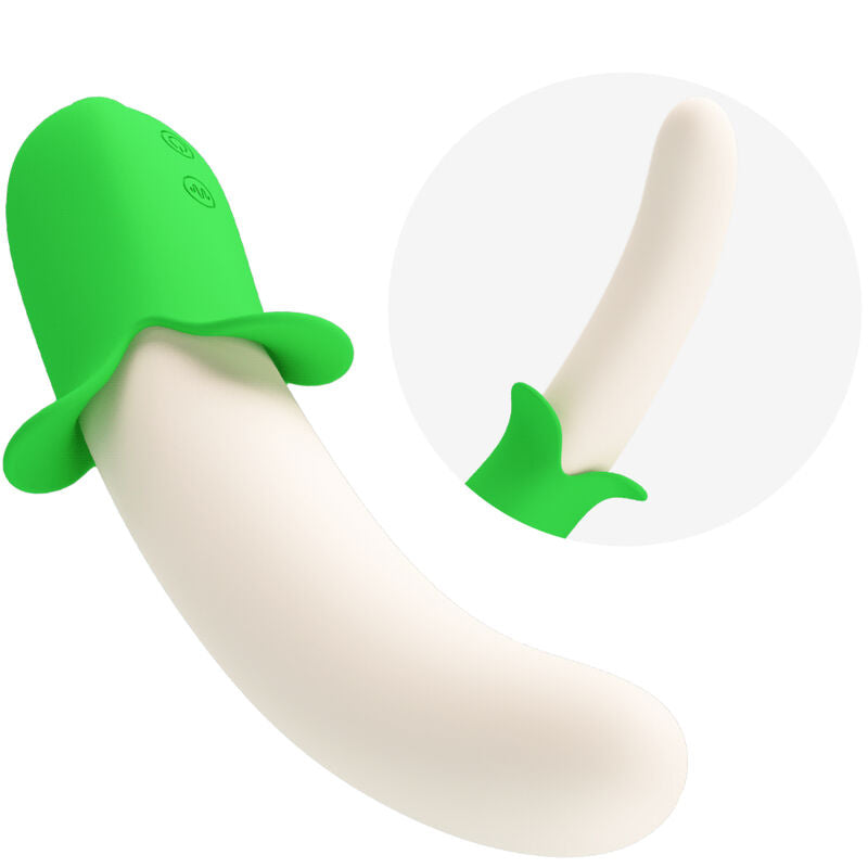 PRETTY LOVE - VIBRATORE BANANA KNIGHT CON 7 FUNZIONI DI SPINTA IN SILICONE VERDE