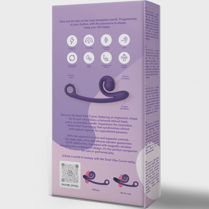 SNAIL VIBE - VIBRATORE CURVO STIMOLATORE PUNTO G ROSA