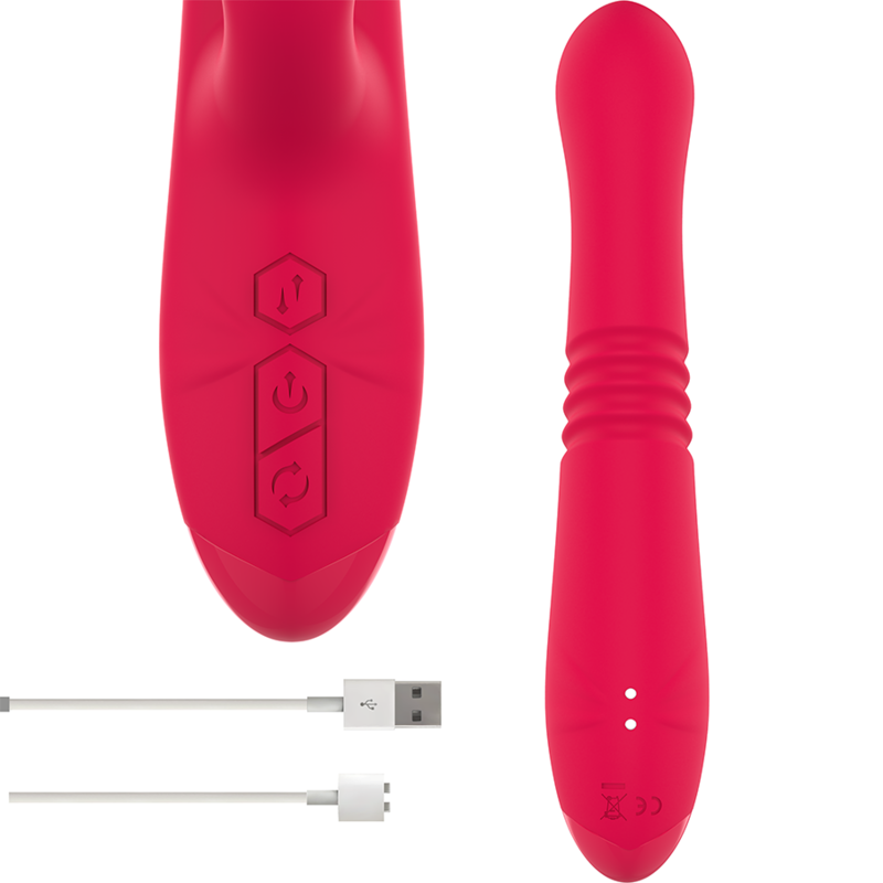 INTENSE - DUA VIBRATORE MULTIFUNZIONE RICARICABILE SPINTA UP & DOWN CON LINGUA