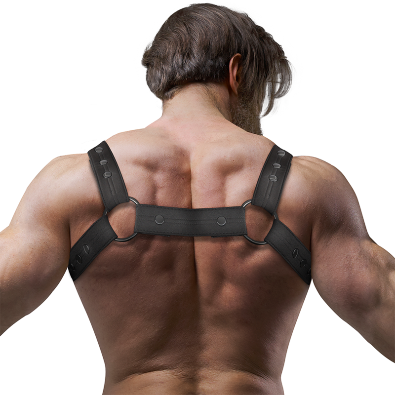 FETISH SUBMISSIVE ATTITUDE - HARNESS PETTORALE SPORTS REGOLABILE IN NEOPRENE PER UOMO