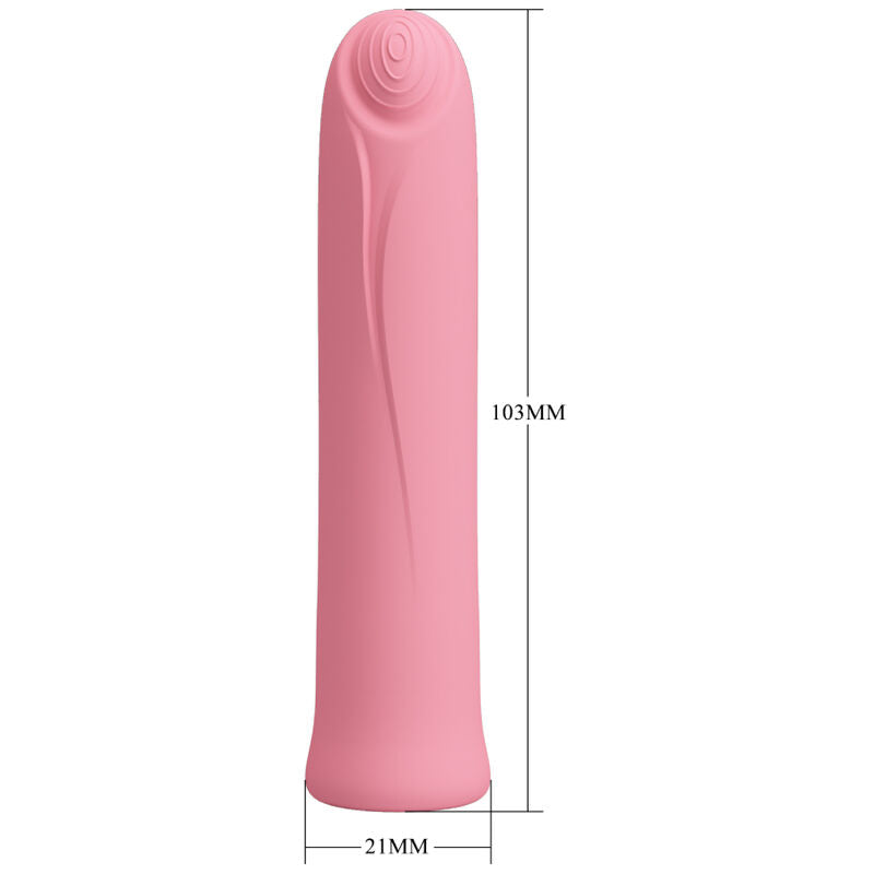 PRETTY LOVE - CURTIS MINI VIBRATORE 12 FUNZIONI IN SILICONE ROSA