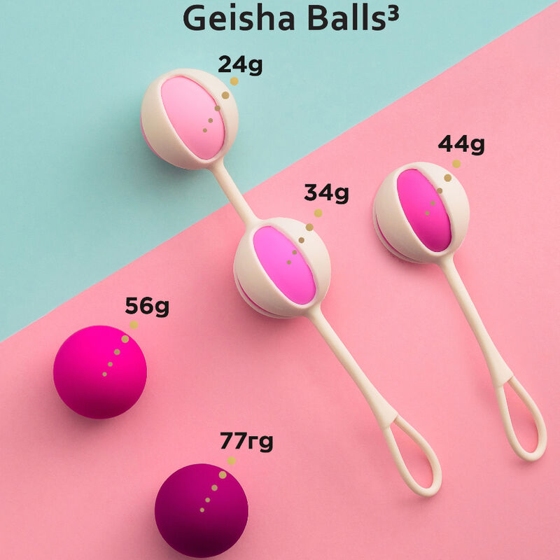 G-VIBE - SET 5 GEISHA BALLS PESI DIVERSI ROSA