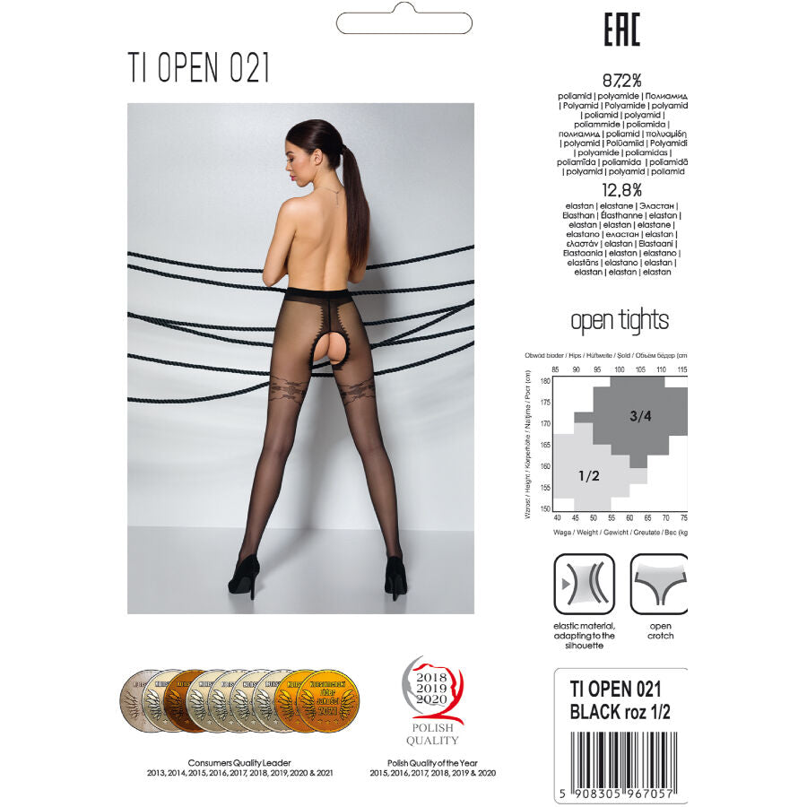 PASSIONE - TIOPEN 021 COLLANT NERO 3/4 20 DEN
