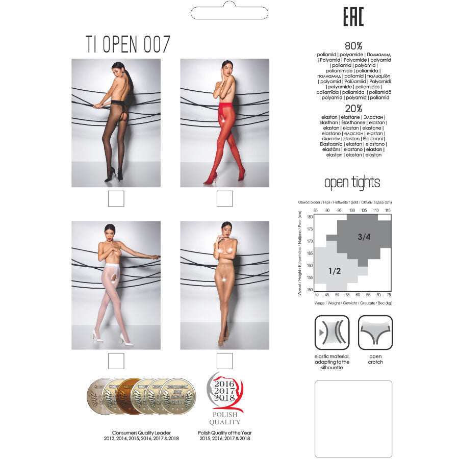 PASSIONE - TIOPEN 007 COLLANT BIANCO 3/4 20 DEN