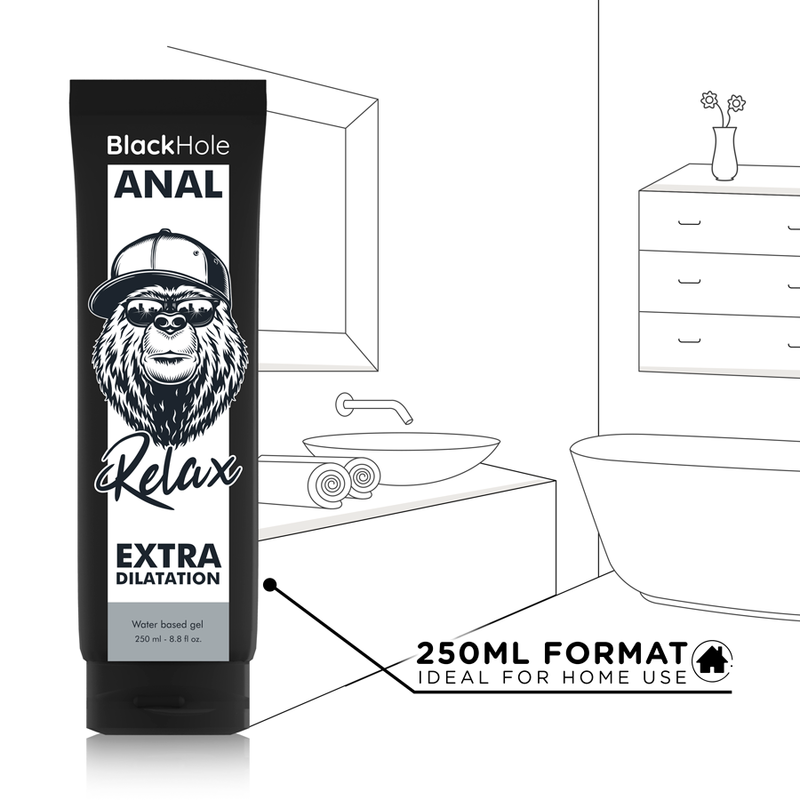 BLACK HOLE - GEL DILATAZIONE ANALE A BASE D'ACQUA 250 ML