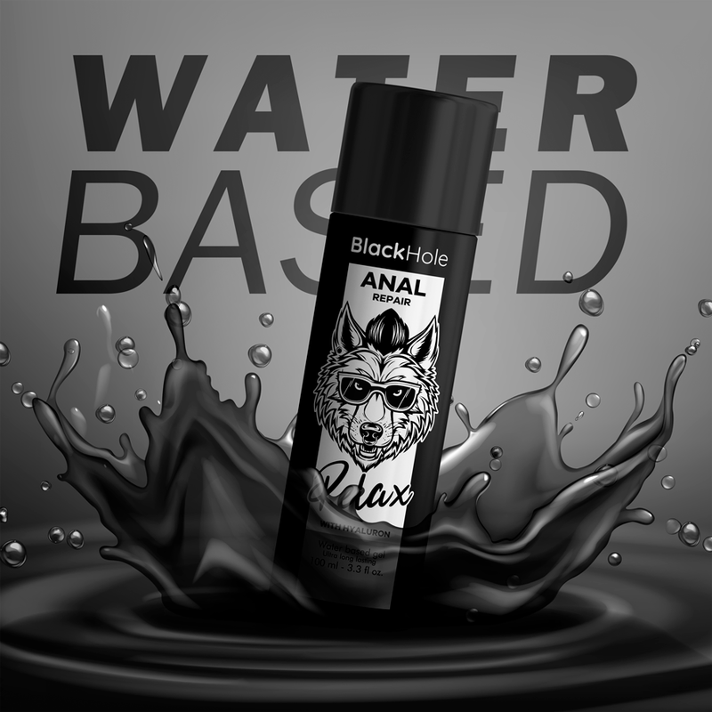 BLACK HOLE ANAL REPAIR RELAX - LUBRIFICANTE RIPARATORE ANALE A BASE D'ACQUA CON ACIDO IALURONICO 100 ML