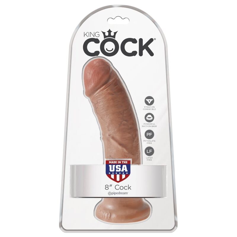 KING COCK - DILDO REALISTICO 19.5 CM CARAMEL